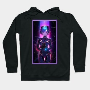 Anime Cute Cat Girl | Quality Anime Girl Artwork | Sci-Fi Manga Girl Anime Art Hoodie